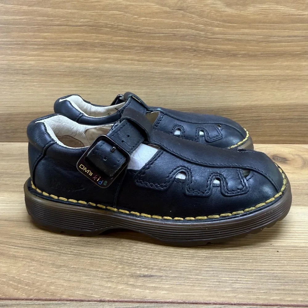 DR MARTENS Kids Vintage Little Girls 9 Black‎ Leather Mary Jane Uniform ENGLAND